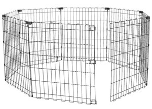 lot 1412 image: AmazonBasics Foldable Metal Pet Exercise And Playpen 30