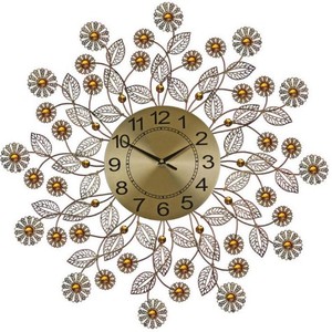 lot 2804 image: Three Star Flowers Wall Clock