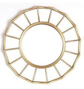 lot 5635 image: Wall Hanging Mirror With CircularJagged Design