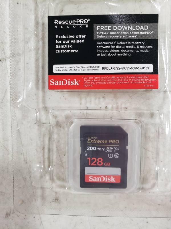 SanDisk 128GB Extreme PRO SDXC UHS-I Memory Card - C10, U3, V30