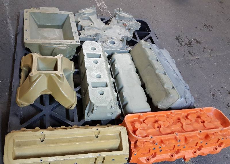 lot 6442 image: Pallet of plastic parts that are left over inventory from the Payr plastic engine plant in Leavenworth.