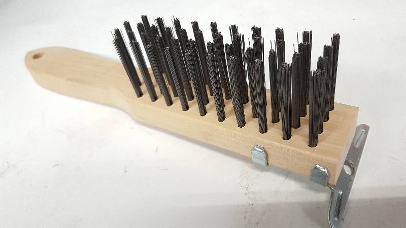 lot 6346-12 image: New Kraft Wire Brush with Metal Scraper that works great for removing paint