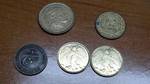 Lot of 5 coins/foreign/tokens.