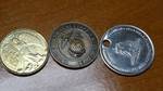 1993, 1998 Kennedy half dollars/1920 Indian head nickel/1977, 1981, 1988, 1989, 1995, 1998 Quarters, 3 wheat pennies/ 3 tokens.