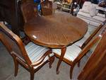 9 pc dining set - table/5 chairs/ 3 leaves.