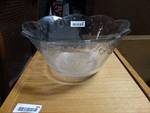 Large glass bowl.