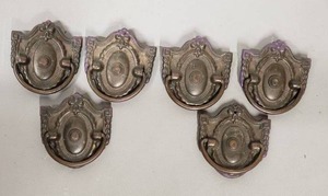 lot 12 image: Six 2 Vintage Drawer Pulls
