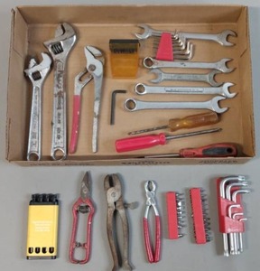 lot 44 image: Nice Hand Tool Variety - Star Bits, Wrenches, Drill Bits, Snipers, Allen Wrench Set, Pliers, Screwdrivers