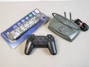 lot 76 image: RCA Antenna, NIP Universal Remote, Video Game Controller