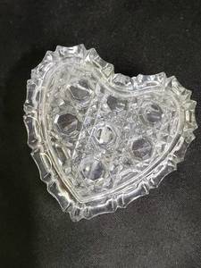 lot 116 image: Something For Your Valentine Lead Crystal - Vintage Bleikristall Lead Crystal Heart Trinket Dish 3