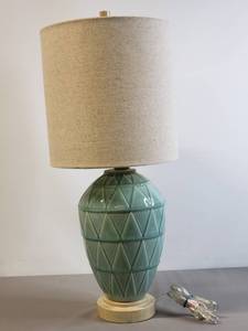 lot 150 image: NEW 26 Aqua Ceramic Base Lamp