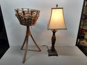 lot 159 image: Lamp & Plant Stand (issues)