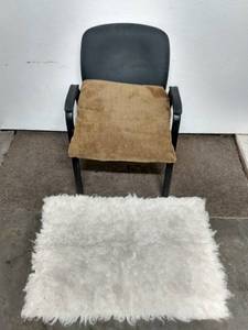 lot 161 image: Office Chair, Pillow & Rug