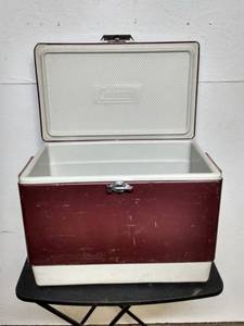 lot 204 image: Coleman Steel Belted 54 Quart Cooler