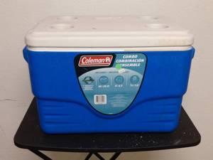 lot 205 image: Coleman 34 Quart Cooler (needs a bath)