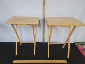 lot 107 image: 2- t.v. dinner tables
