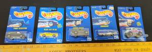 lot 150 image: 5- Hot Wheels- Ford Aerostar, Olds 442 W-30 Range Rover, SwingFire and Street Roader