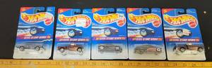 lot 151 image: 5- Steel Stamp Series Hot Wheels