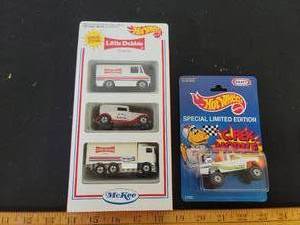 lot 170 image: Hot Wheels Kraft Special Limited Edition and a 3 pack Little Debbie Hot Wheels