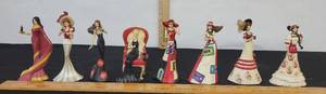 lot 245 image: Vintage Collectible Coca-Cola Women Figurines