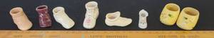 lot 256 image: Vintage Miniature Ceramic Shoes
