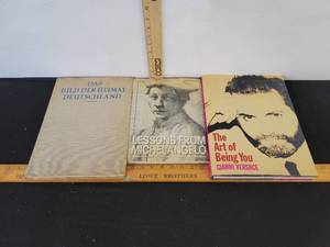 lot 261 image: Lessons From Michel Angelo, Das Bild Der Heimat Deutschland And The Art Of Being You Books