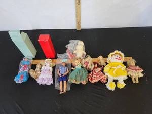 lot 280 image: Crotchet doll, Pillsbury man and Vintage dolls