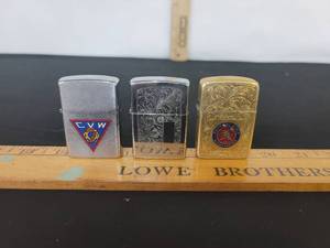 lot 296 image: NRA, CVW and a Dwight D. Eisenhower Zippo lighters