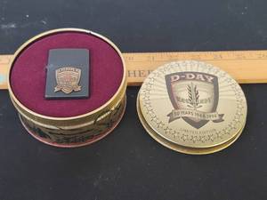 lot 300 image: Limited Edition Vintage D-Day Normandy Zippo lighter