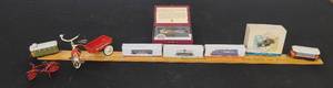 lot 309 image: Hallmark Train Keepsakes Ornaments, Small Bike And Tricycle