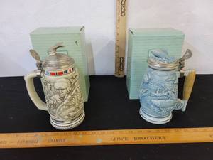 lot 333 image: AVON Fishing Stein And AVON Tribute To Armed Forces Stein