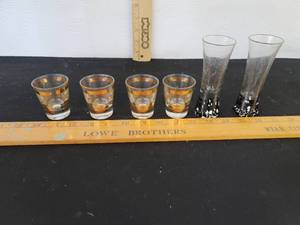 lot 353 image: 4-Shot Glasses And 2-Double Shot Glasses