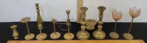 lot 357 image: Brass Candle Holders