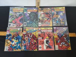 lot 385 image: 8- Vintage Web Of SpiderMan Comic Books- See Titles And Pictures In Pictures