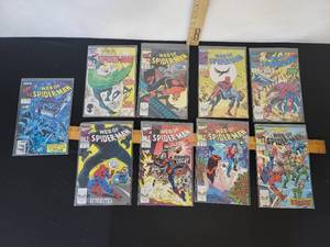 lot 387 image: 9- Vintage Web Of SpiderMan Comic Books- See Titles And Pictures In Pictures