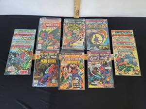 lot 400 image: 10- Vintage Spiderman Comic Books- See Pictures For Titles And Authors
