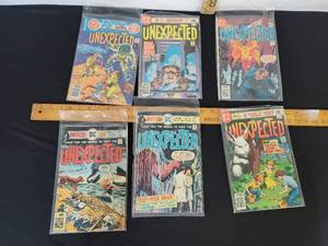 lot 401 image: 6- Vintage Unexpected Comic Books- See Pictures For Titles And Authors
