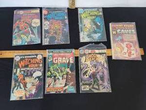 lot 413 image: 4- Vintage Witching Hour Comic Books And 3 More Comic Books- See Pictures For Titles  And  Authors