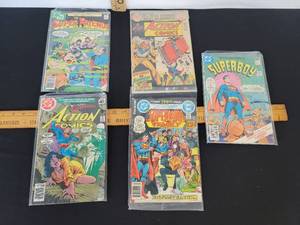 lot 414 image: 5- Vintage Superman Comic Books- See Titles And Authors In Pictures