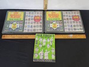 lot 424 image: 1990s Baseball Players Trivia Sticker Kit And Old Timers Baseball Photo Album