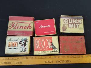 lot 479 image: Flinch, Quick Wit, Rummy, Rook, Canasta And Im A Millionaire Card Game