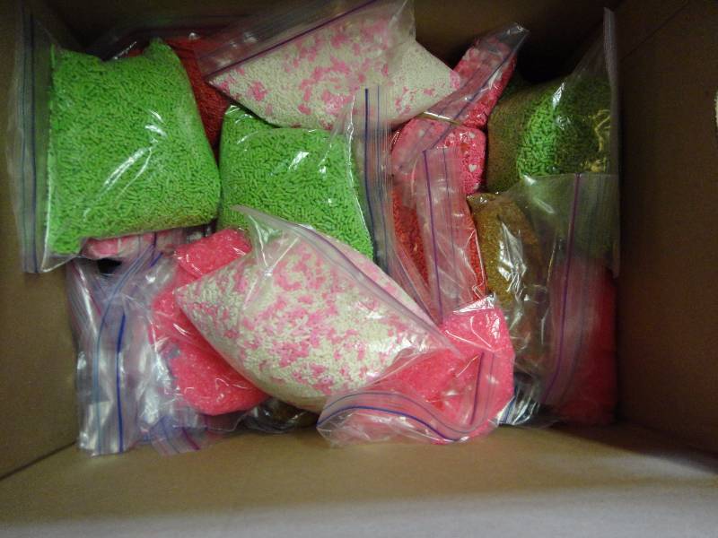 lot 1590 image: Case of Colored Sprinkles