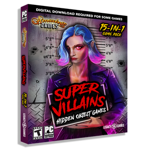 lot 91751 image: Supervillains 15 in 1 Hidden Object Game Pack Legacy Games PC L-3799