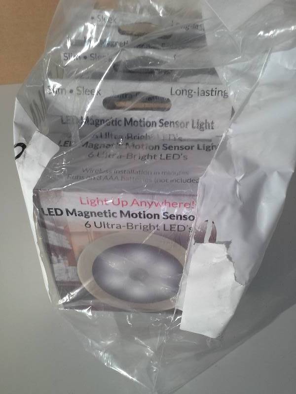 lot 6160 image: ADX Decorative Battery Powered Wireless Motion Sensing LED Stick Anywhere Light, 3-Pack, white (newhouse lighting stick anywhere led motion sensor)