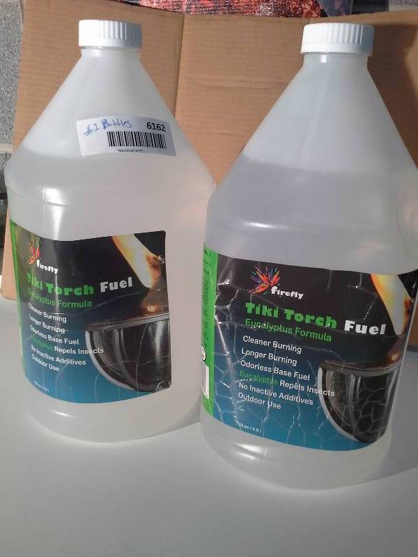 lot 6162 image: Firefly Citronella Tiki Torch Fuel - 1 Gallon - Odorless Oil - More Economical - 2 1 gallon containers