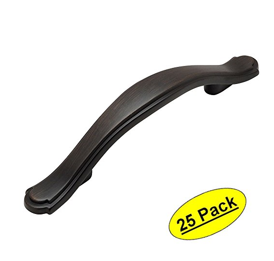 lot 6156 image: Cosmas 8816ORB Oil Rubbed Bronze Cabinet Hardware Handle Pull - 3 Inch (76mm) Hole Centers - 25 Pack
