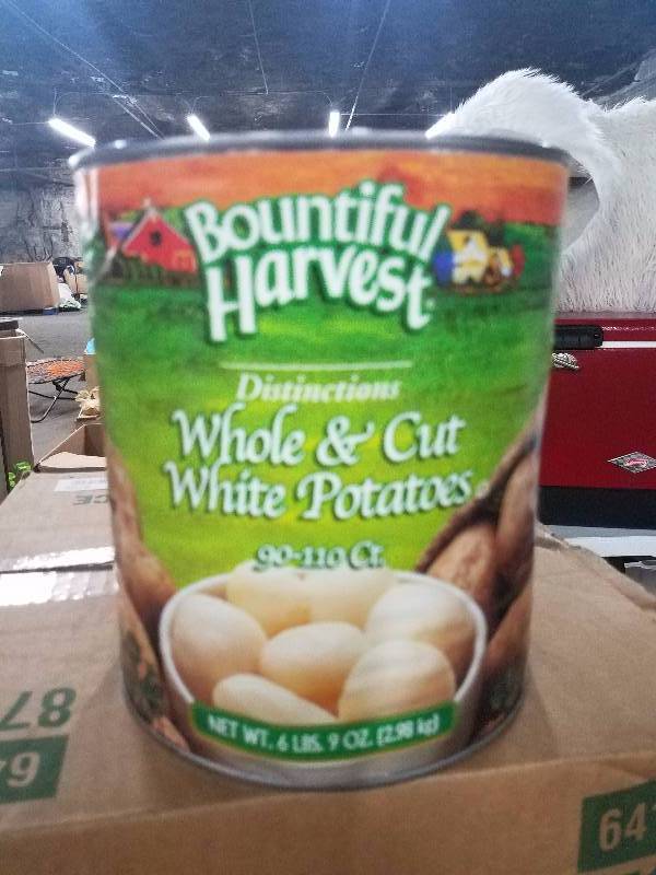 lot 8716 image: Bountiful Harvest Whole & Cut white potatos