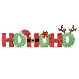 lot 1734 image: Pre-Lit Ho Ho Ho Decoration