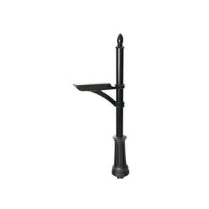 lot 1747 image: Architectural Mailboxes Hamilton 69.4 in. Powder Coated Black AluminumSteel Mailbox Post