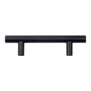 lot 1789 image: Simple Bar 3 in. (76.2 mm) Center-to-Center Matte Black Cabinet Drawer Pull (30-Pack)